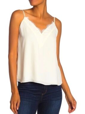 Socialite Lace Eyelash Trim Adjustable Strap Lined Camisole